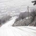 Snowy conditions in Fintown