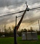 broken telephone pole