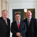 Pat Ramsey and Mark Durkan with Minister Stephen Farry.